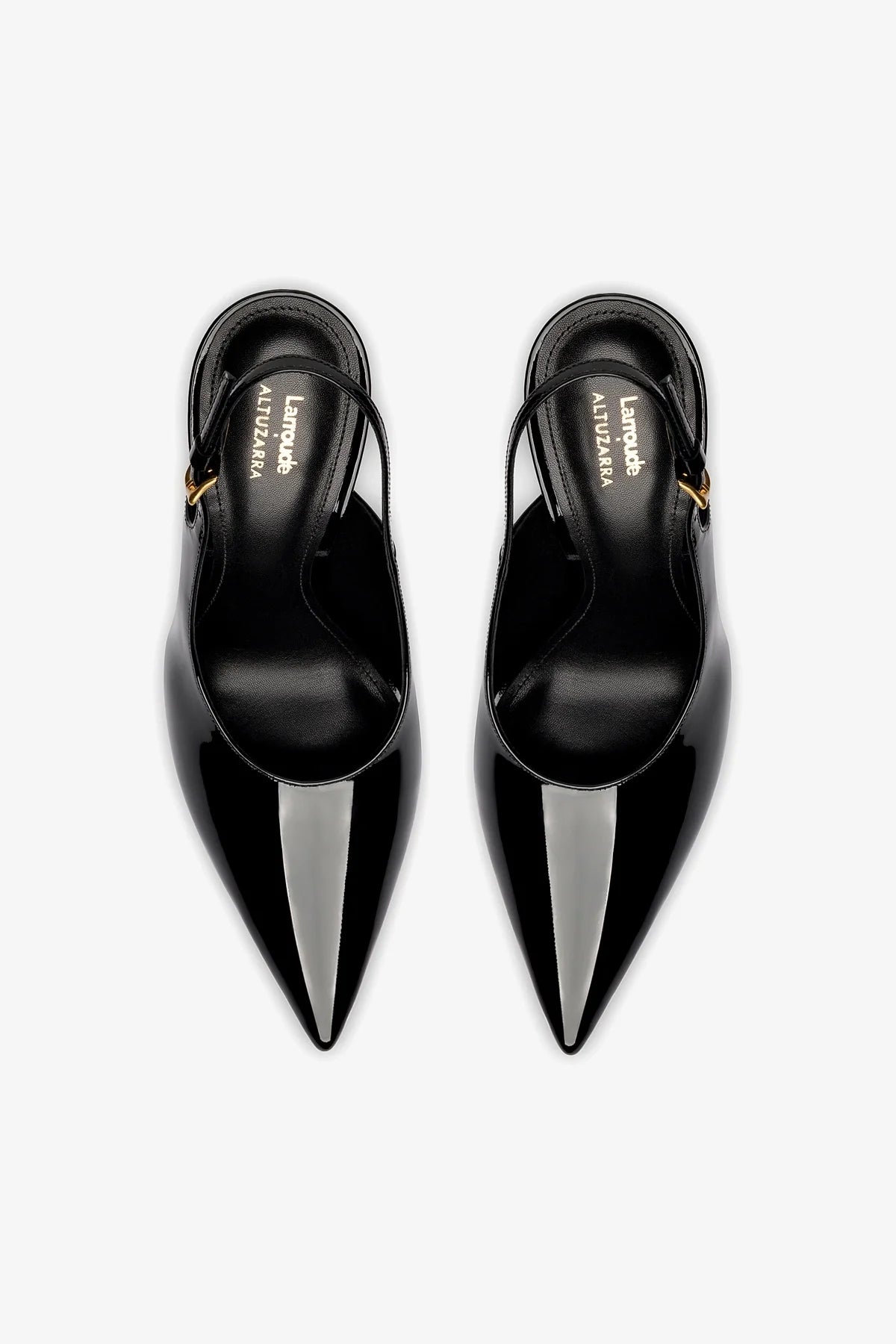 Larroudé x Altuzarra Pump In Black Patent Leather - Image 3