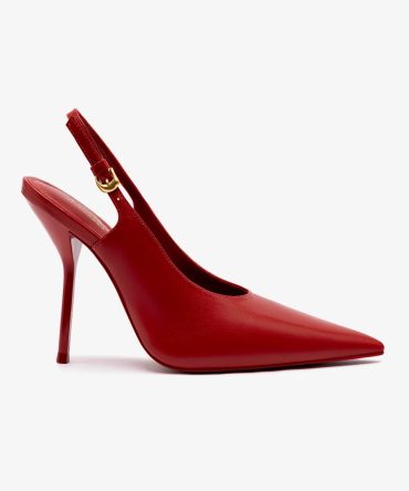 Larroudé x Altuzarra Pump In Blood Red Leather
