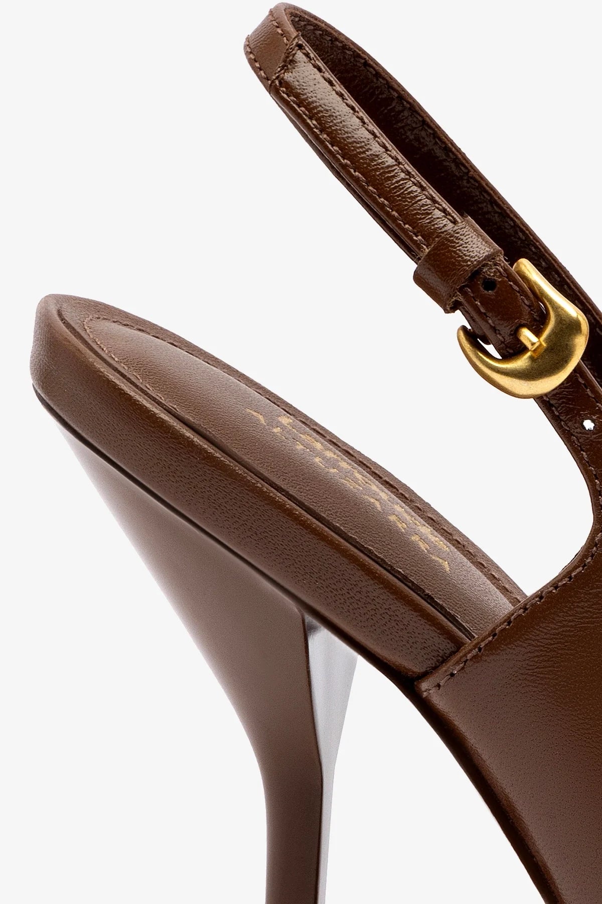 Larroudé x Altuzarra Pump In Burnt Umber Leather - Image 4