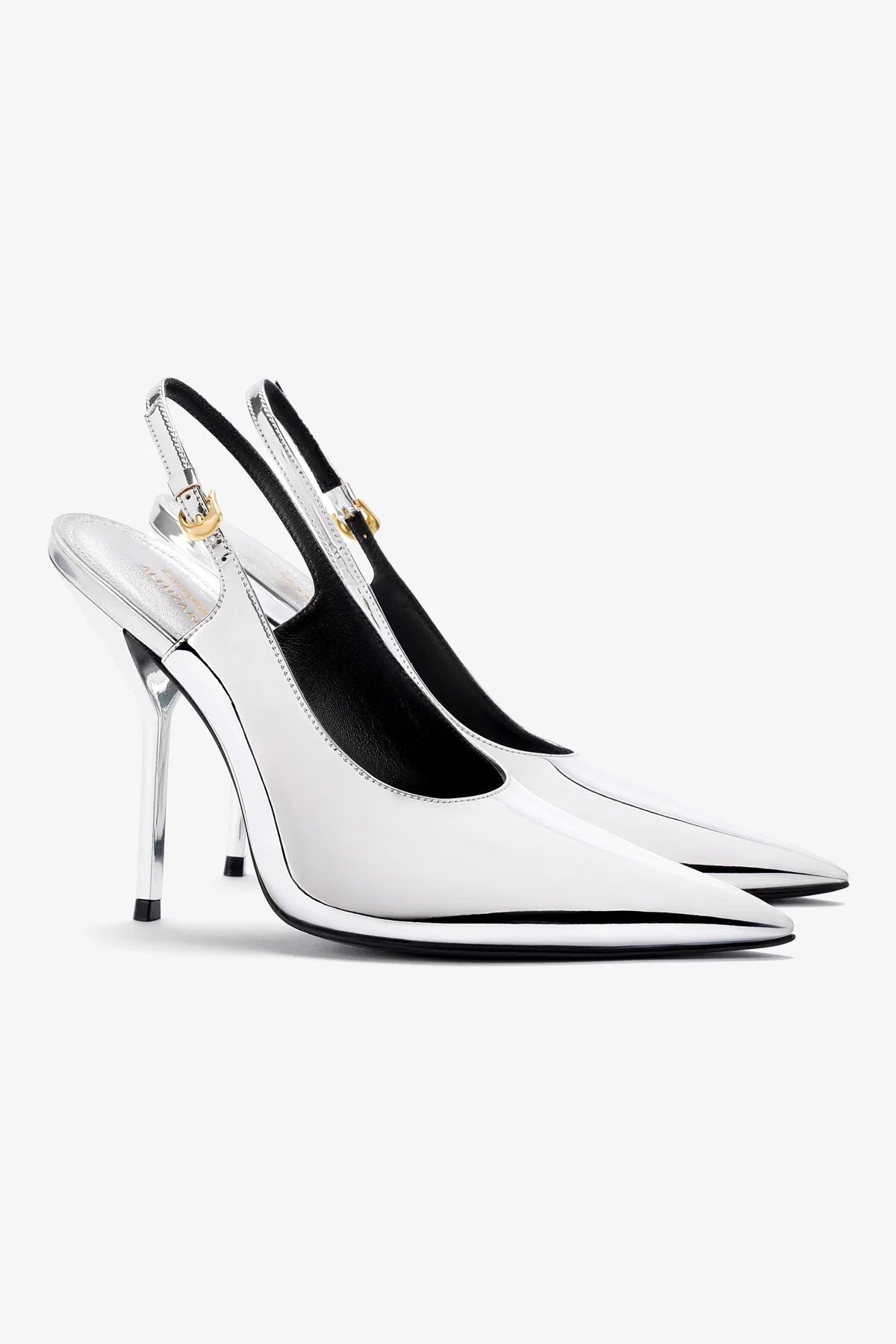 Larroudé x Altuzarra Pump In Silver Specchio - Image 2