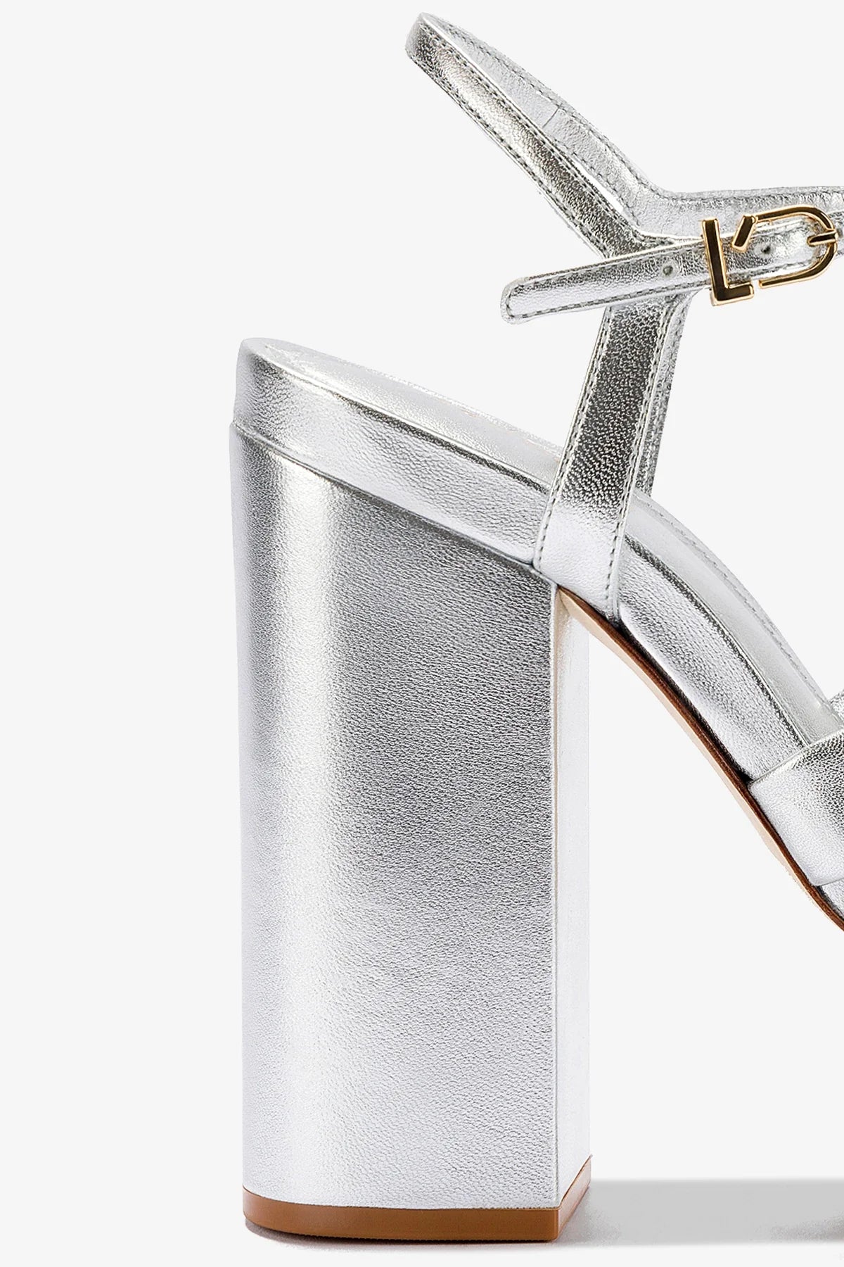 Vivienne Platform Sandal In Silver Metallic Leather - Image 4