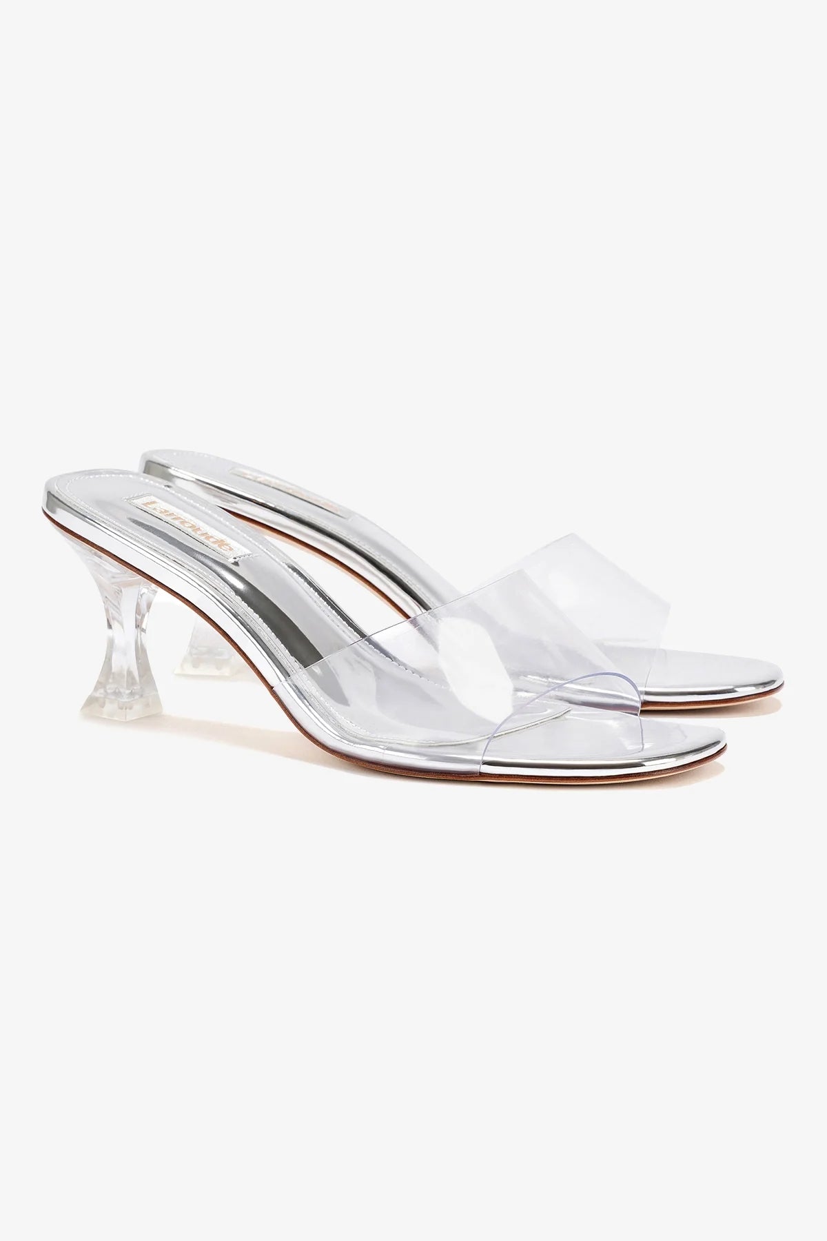 Vivi Lucite Hi Mule In Silver Specchio - Image 2