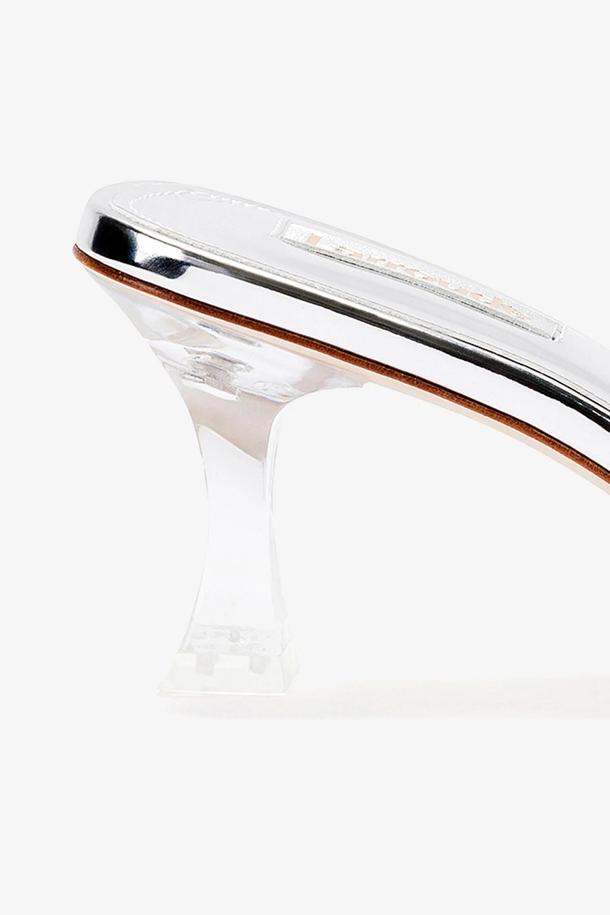 Vivi Lucite Hi Mule In Silver Specchio - Image 4