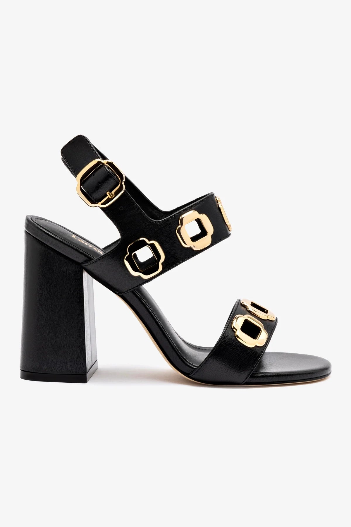 Milan Hi Sandal In Black Leather - Image 2