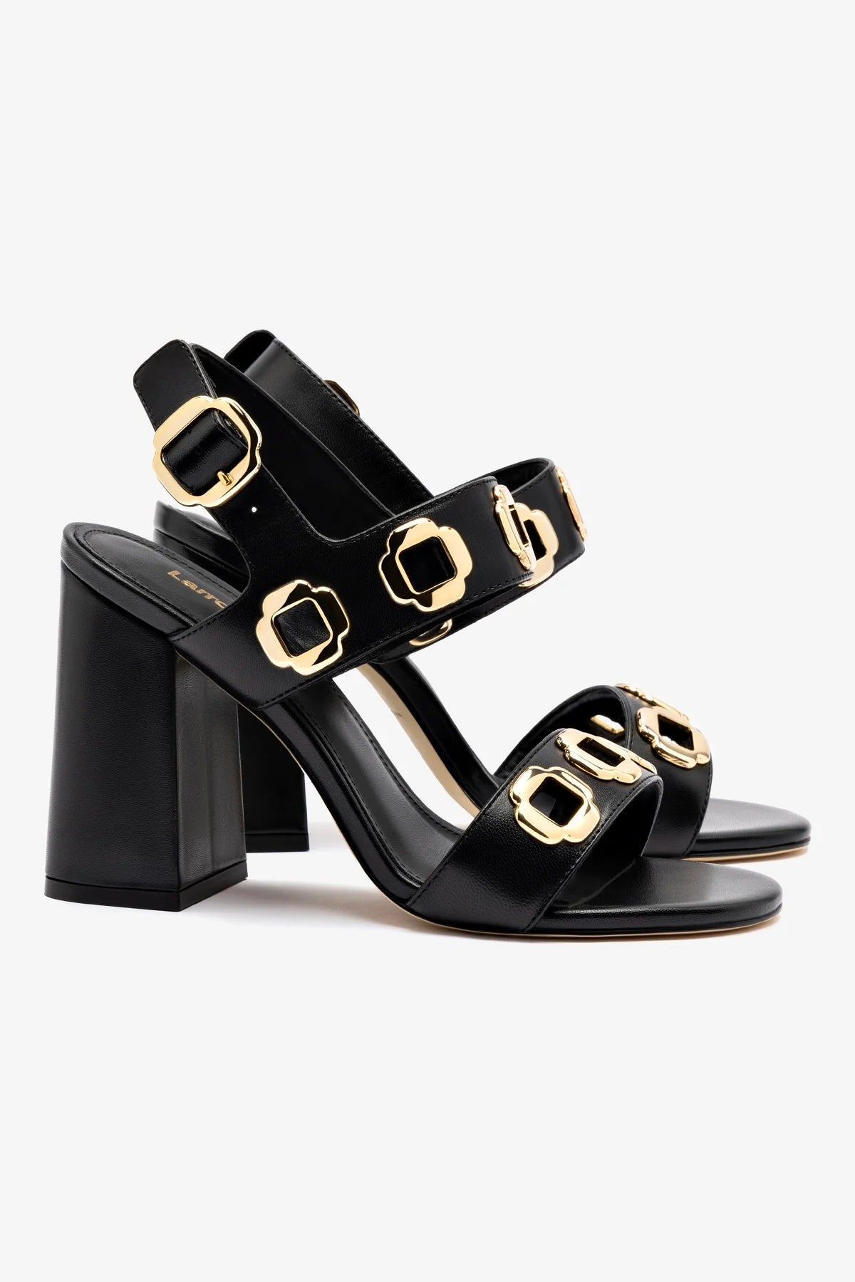 Milan Hi Sandal In Black Leather - Image 3