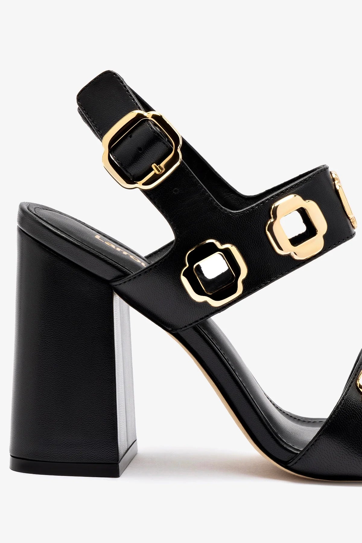Milan Hi Sandal In Black Leather - Image 5