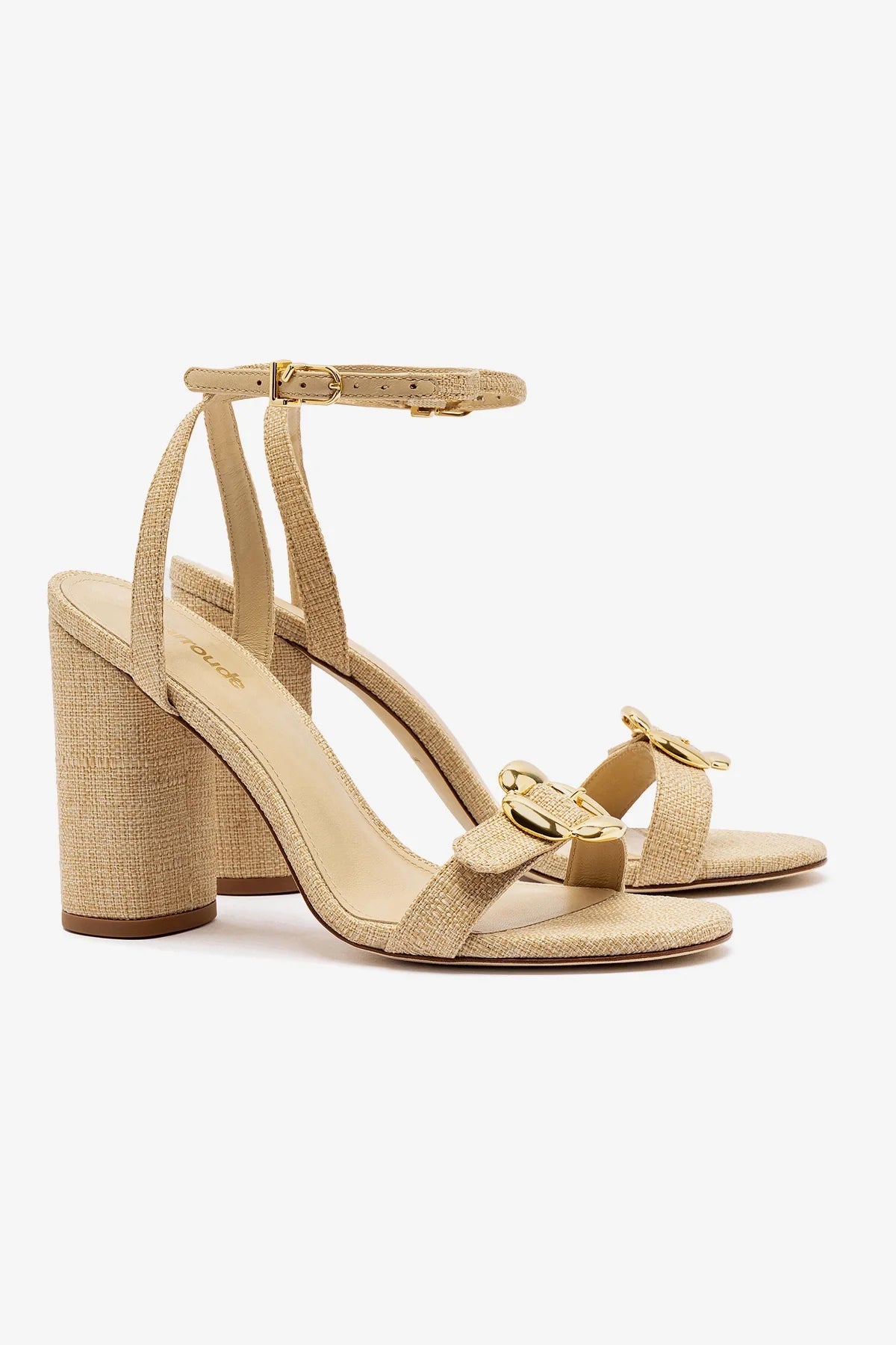 Maizie Sandal In Beige Raffia - Image 2