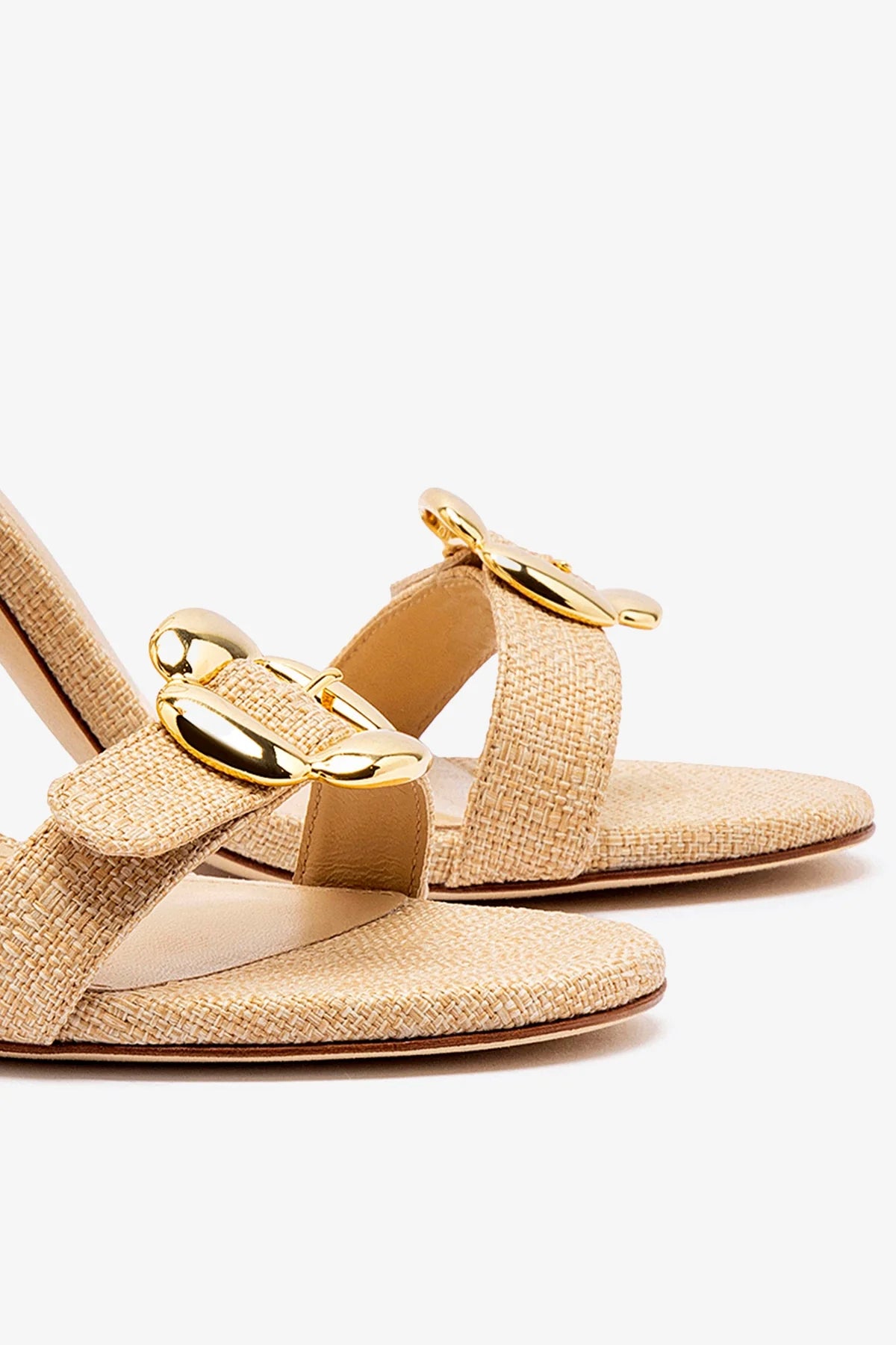 Maizie Sandal In Beige Raffia - Image 4