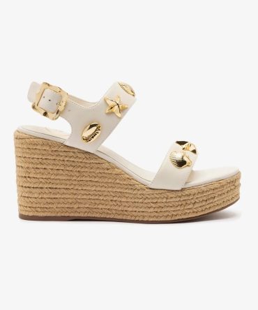 Madison Espadrille In Ivory Leather