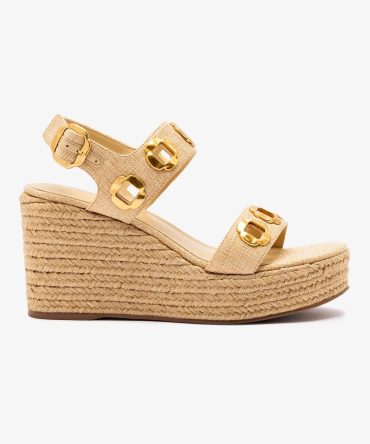 Milan Espadrille In Beige Raffia
