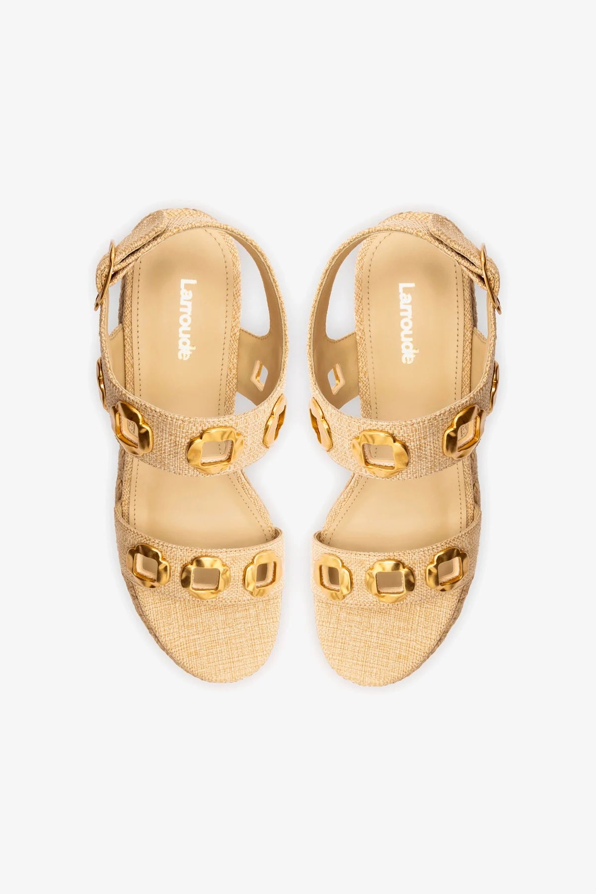 Milan Espadrille In Beige Raffia - Image 3