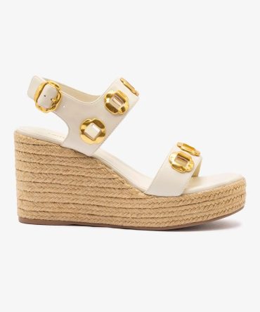 Milan Espadrille In Ivory Leather