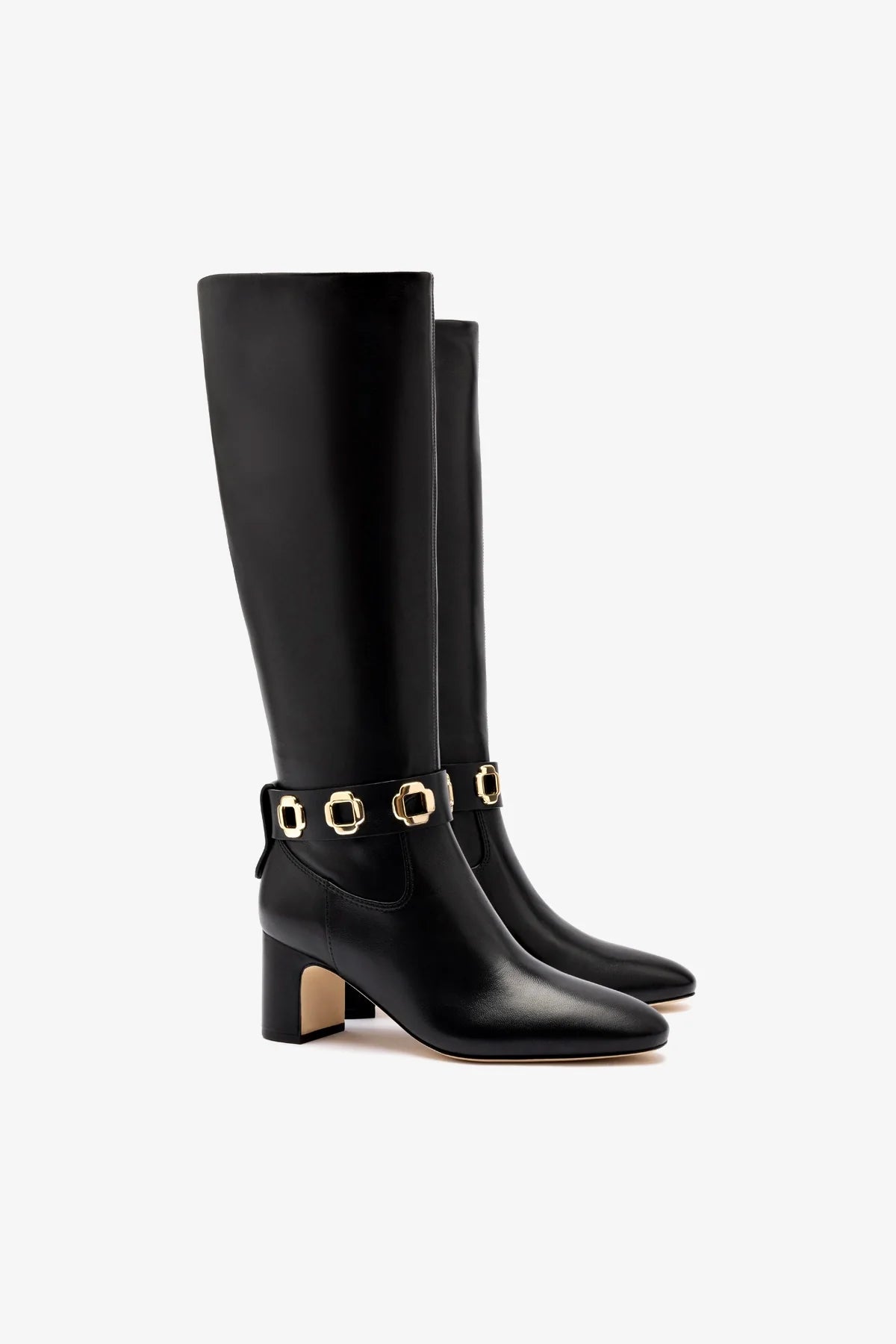 Milan Block Boot In Black Leather - Image 2