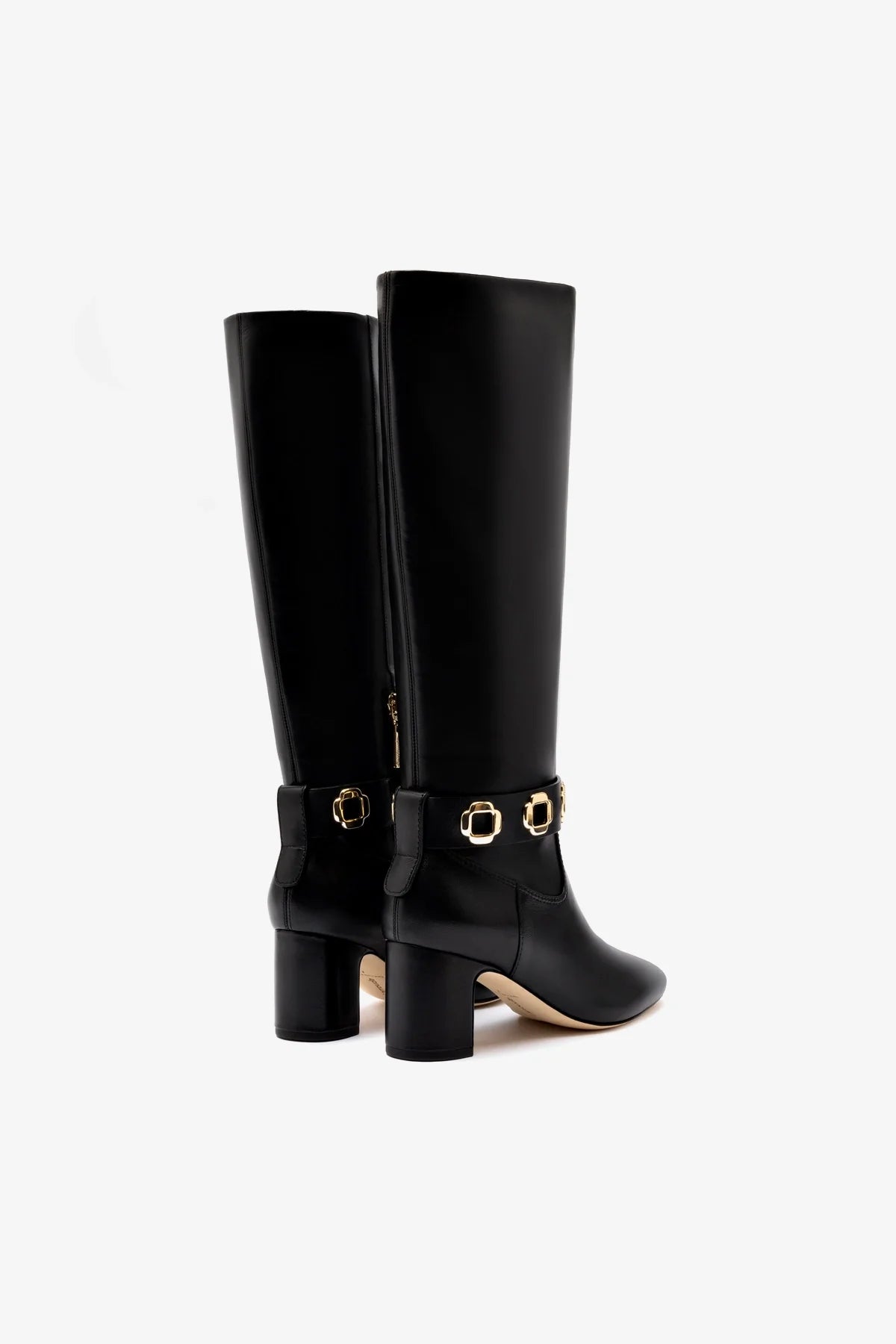 Milan Block Boot In Black Leather - Image 3