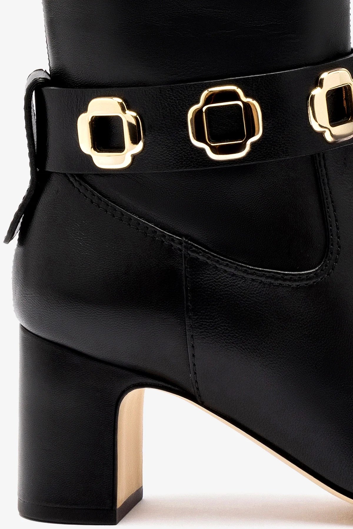 Milan Block Boot In Black Leather - Image 4