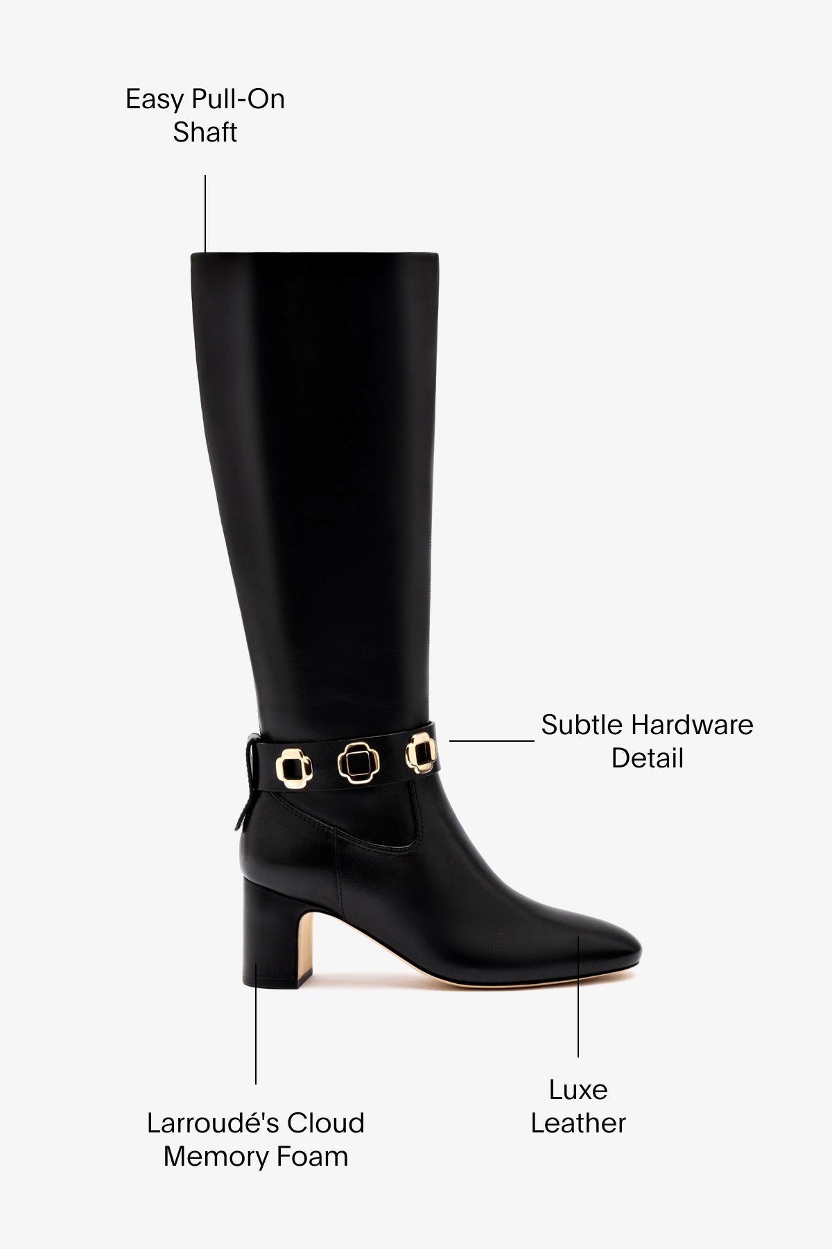 Milan Block Boot In Black Leather - Image 5