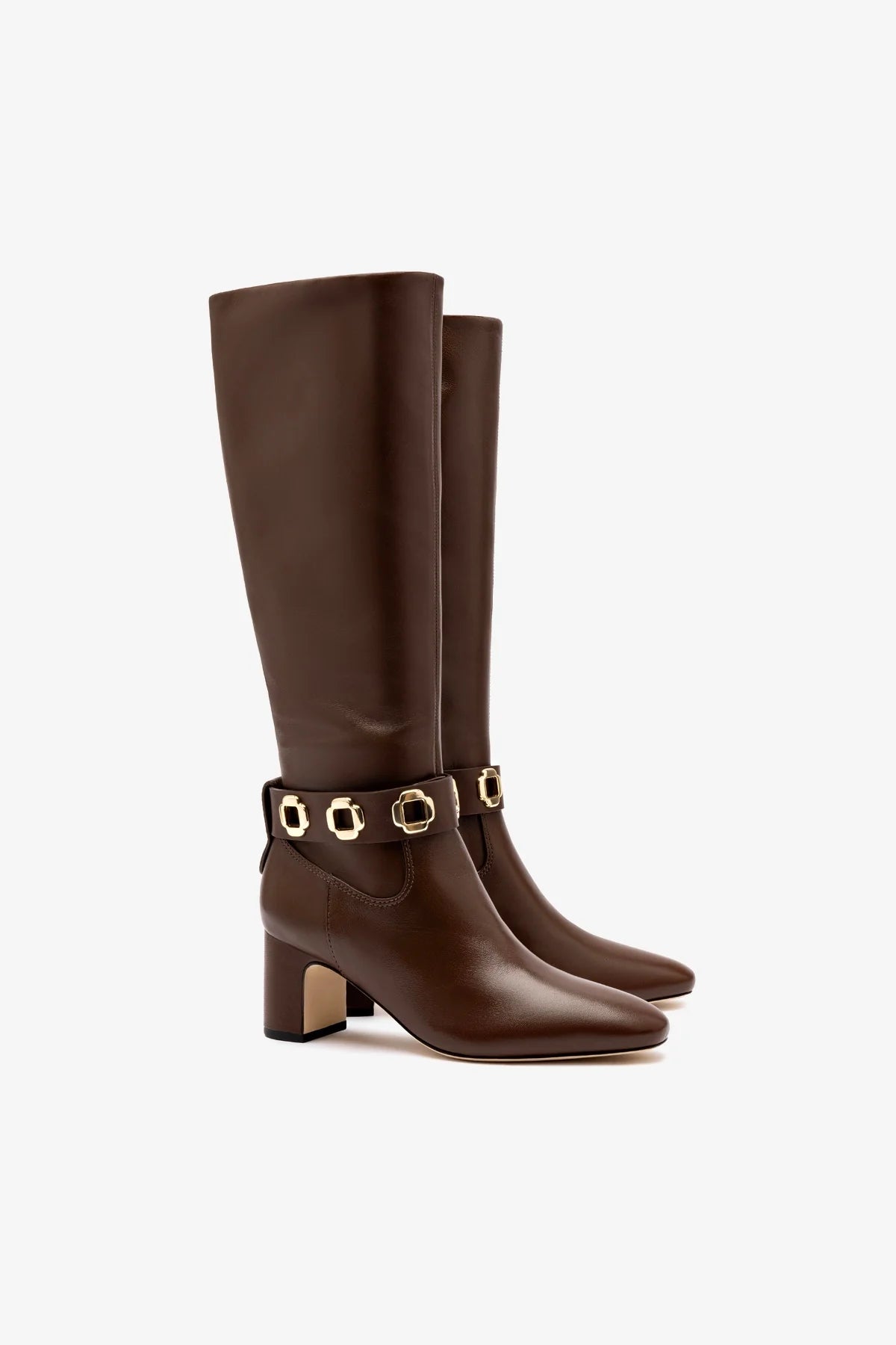 Milan Block Boot In Cognac Leather - Image 2