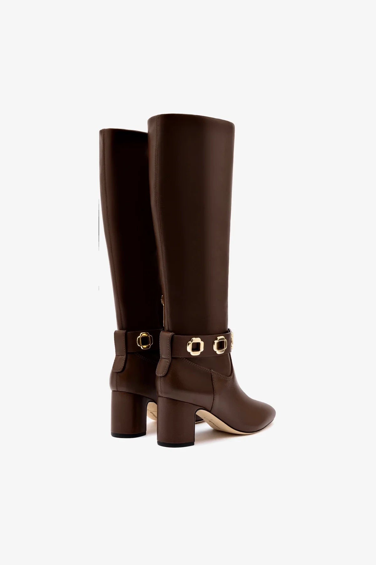 Milan Block Boot In Cognac Leather - Image 3