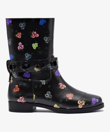 Larroudé x Libertine Milan Flat Bootie In Antique Primrose