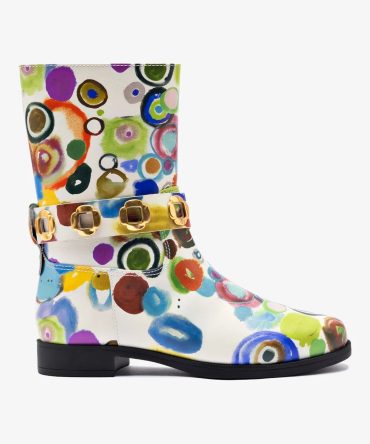 Larroudé x Libertine Milan Flat Bootie In JH Gouache