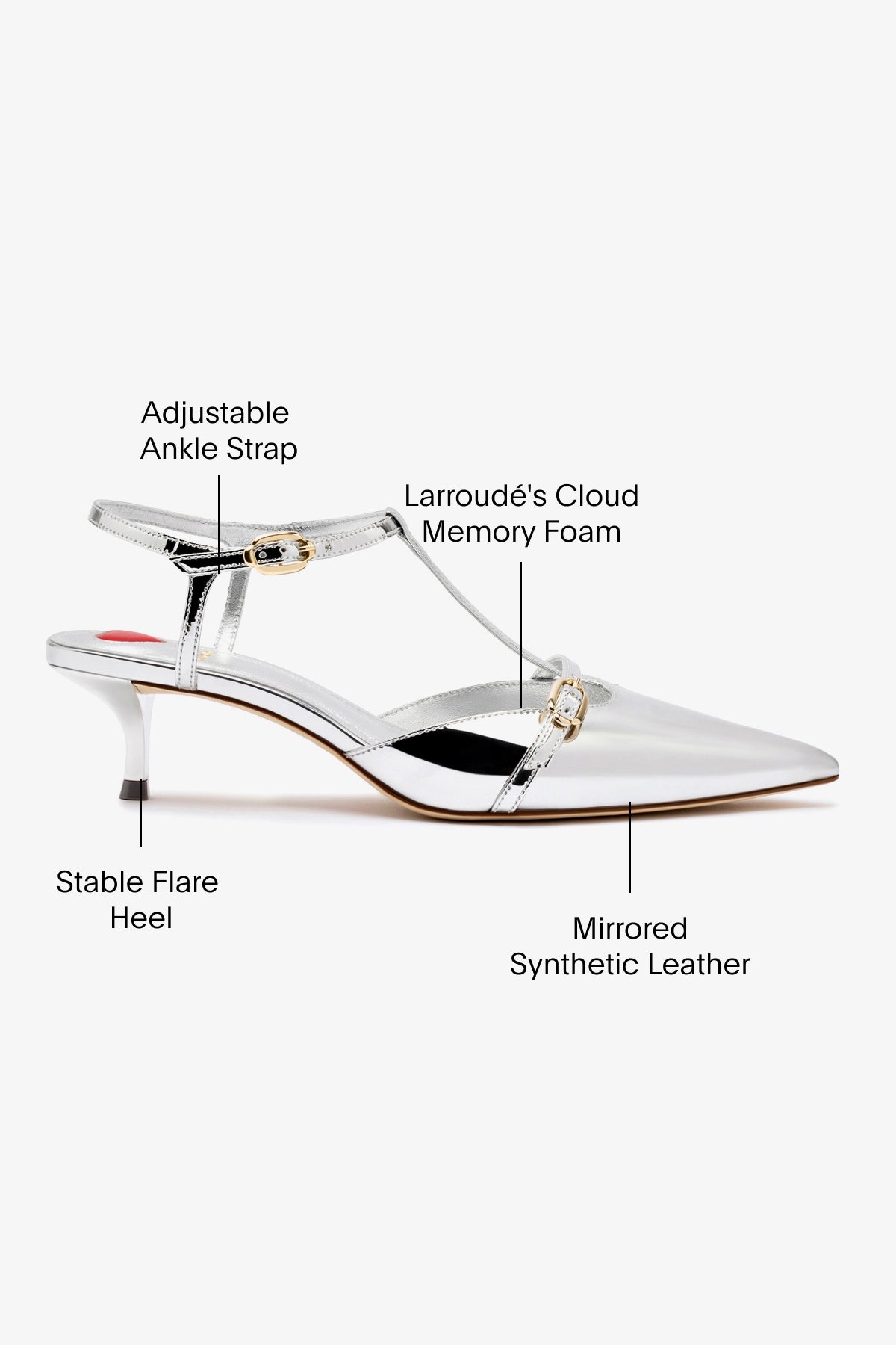 Grace Pump In Silver Specchio - Image 5