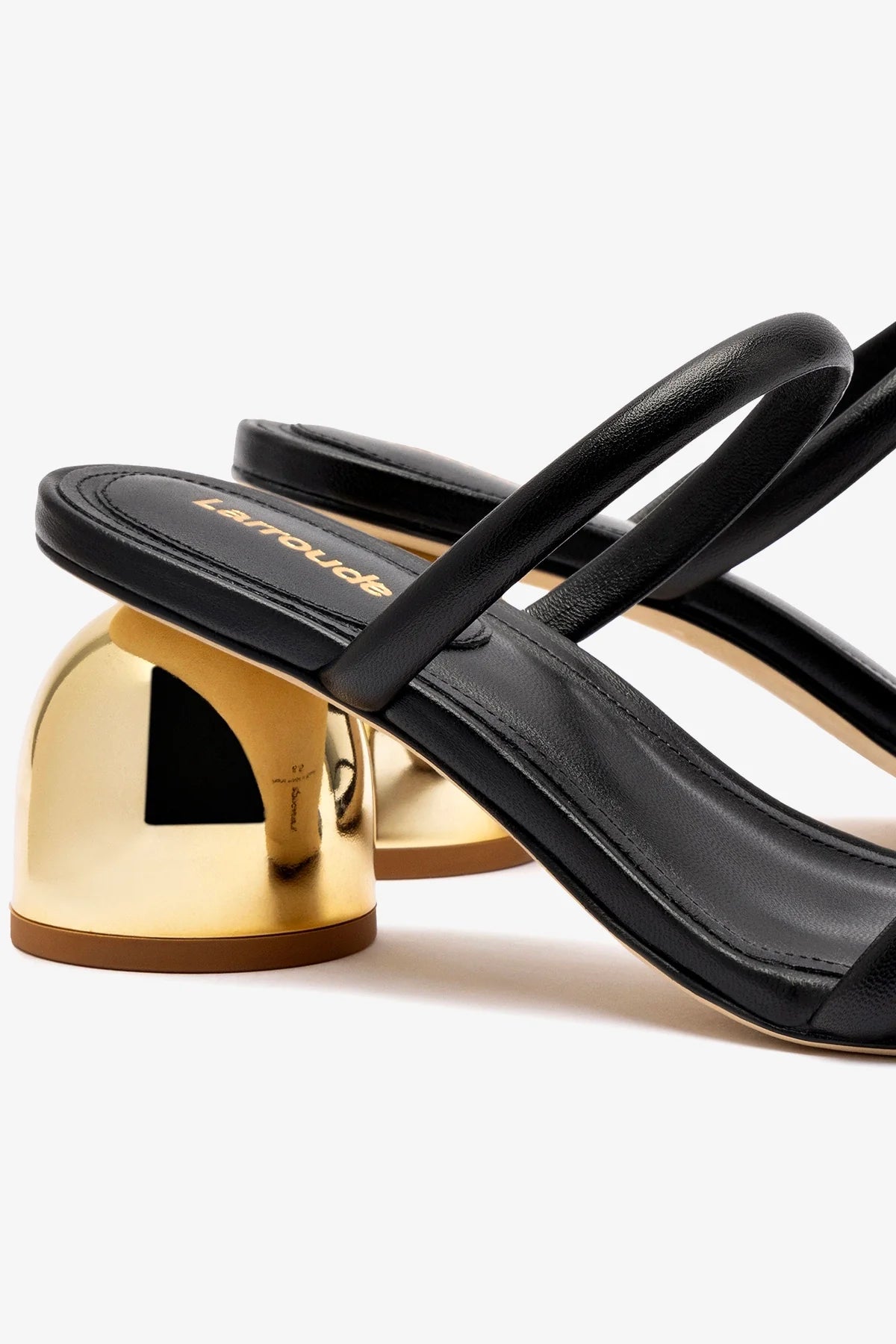 Dew Drop Mule In Black Leather - Image 4