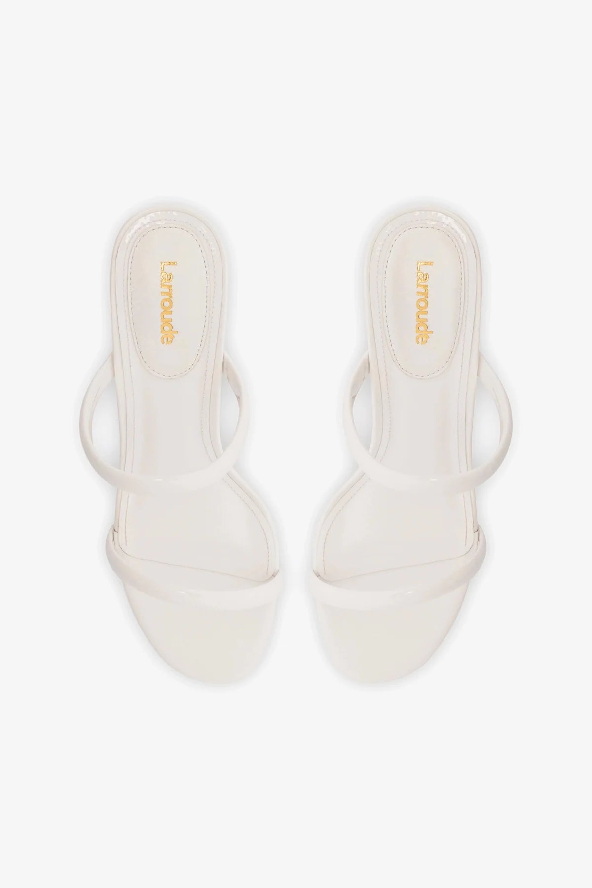 Dew Drop Mule In White Patent Leather - Image 3