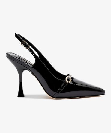Ines Hi Pump in Black Patent Leather