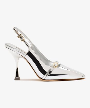 Ines Hi Pump in Silver Specchio
