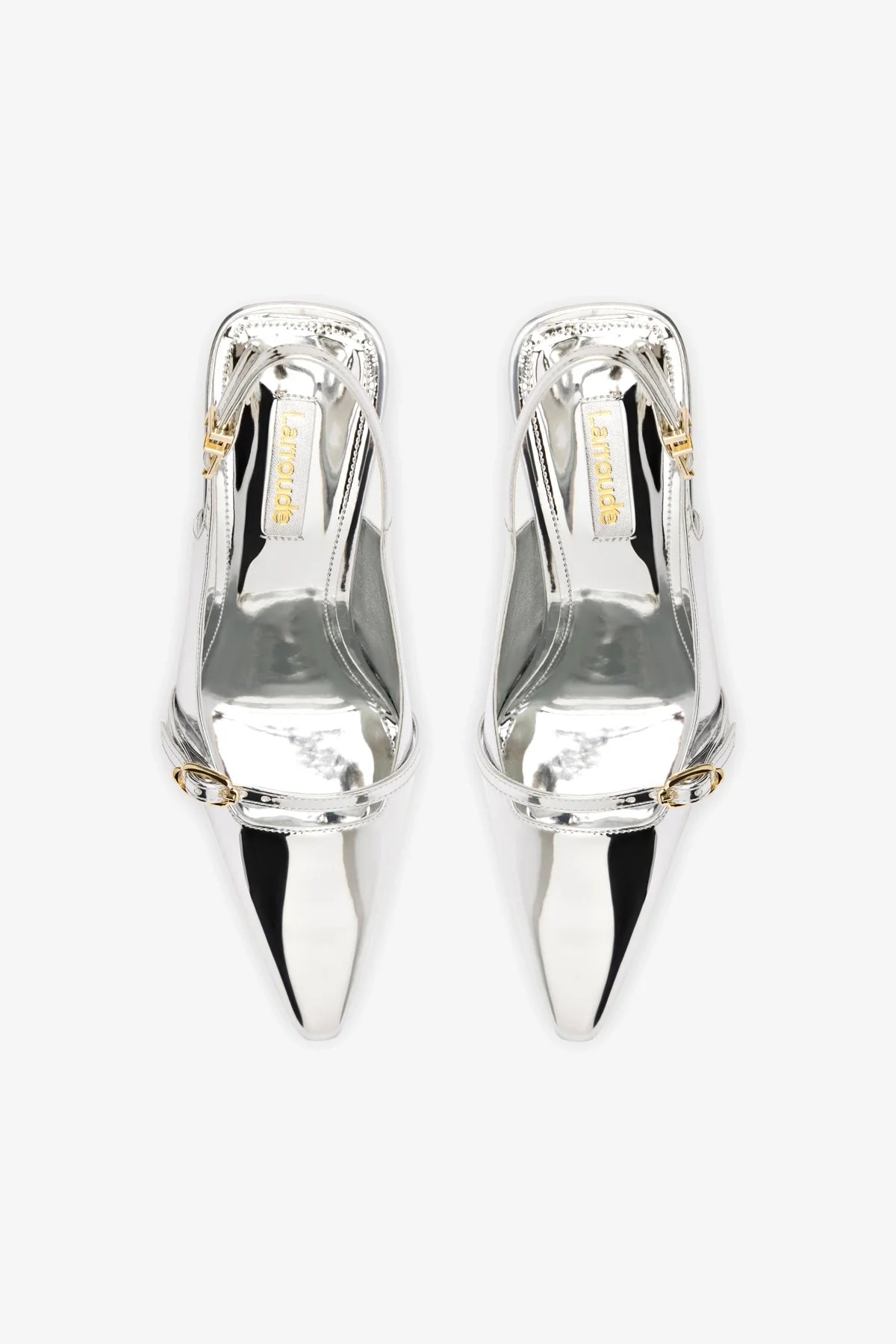 Ines Hi Pump in Silver Specchio - Image 3