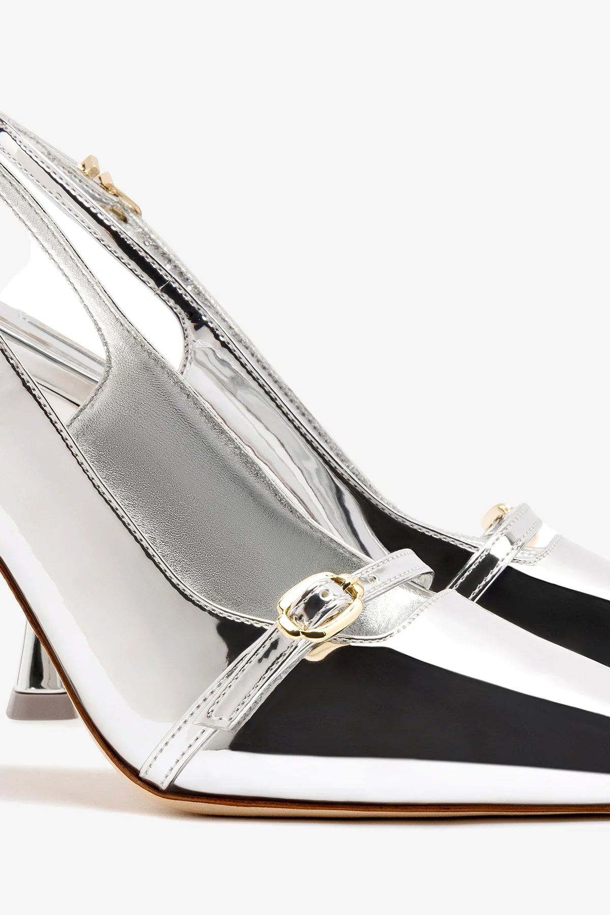 Ines Hi Pump in Silver Specchio - Image 4