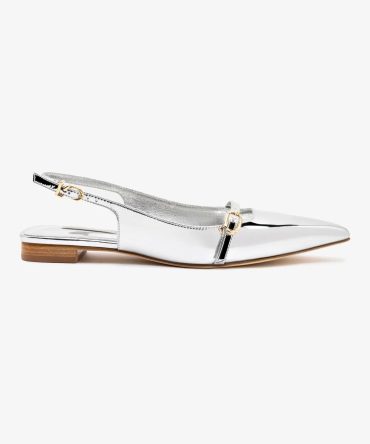 Ines Flat In Silver Specchio