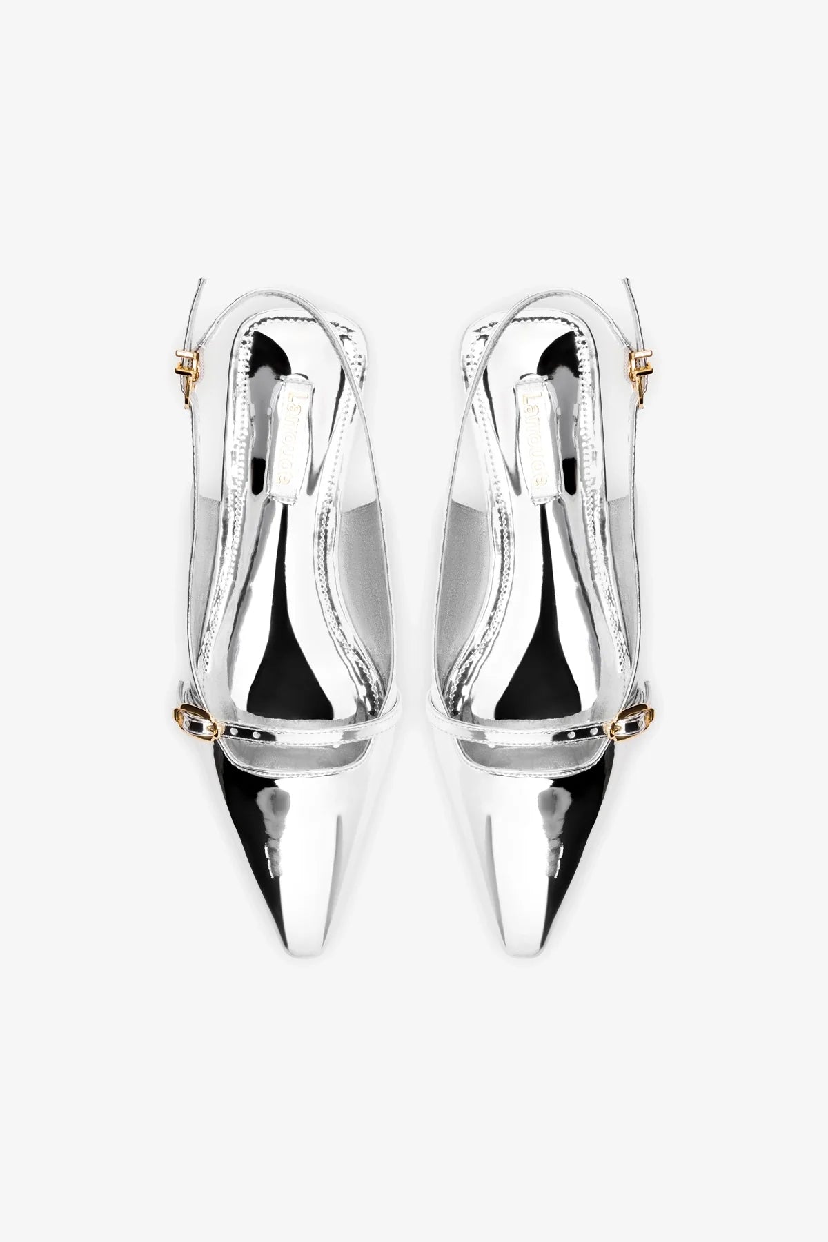 Ines Flat In Silver Specchio - Image 3