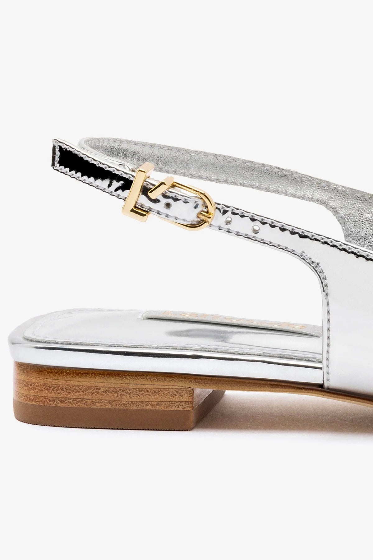 Ines Flat In Silver Specchio - Image 4