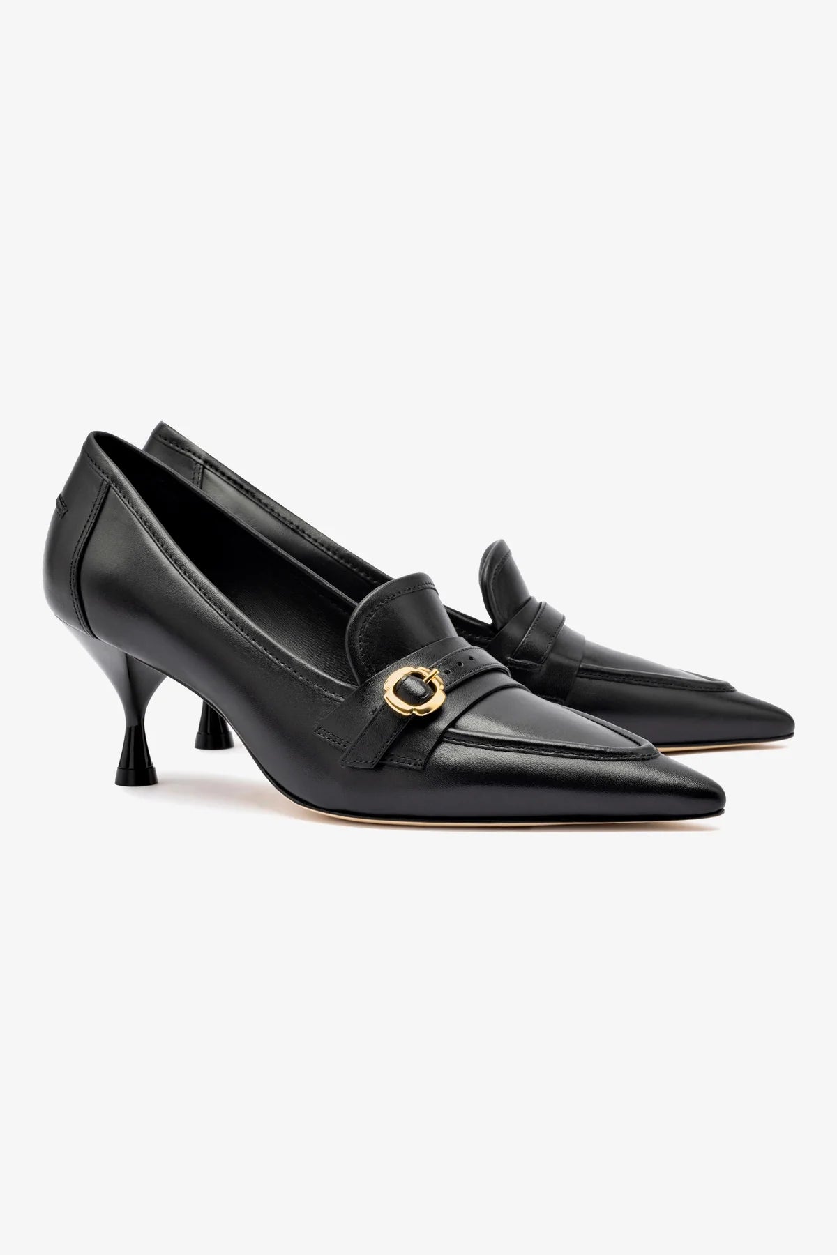 Susan Pump In Black Leather - Image 2