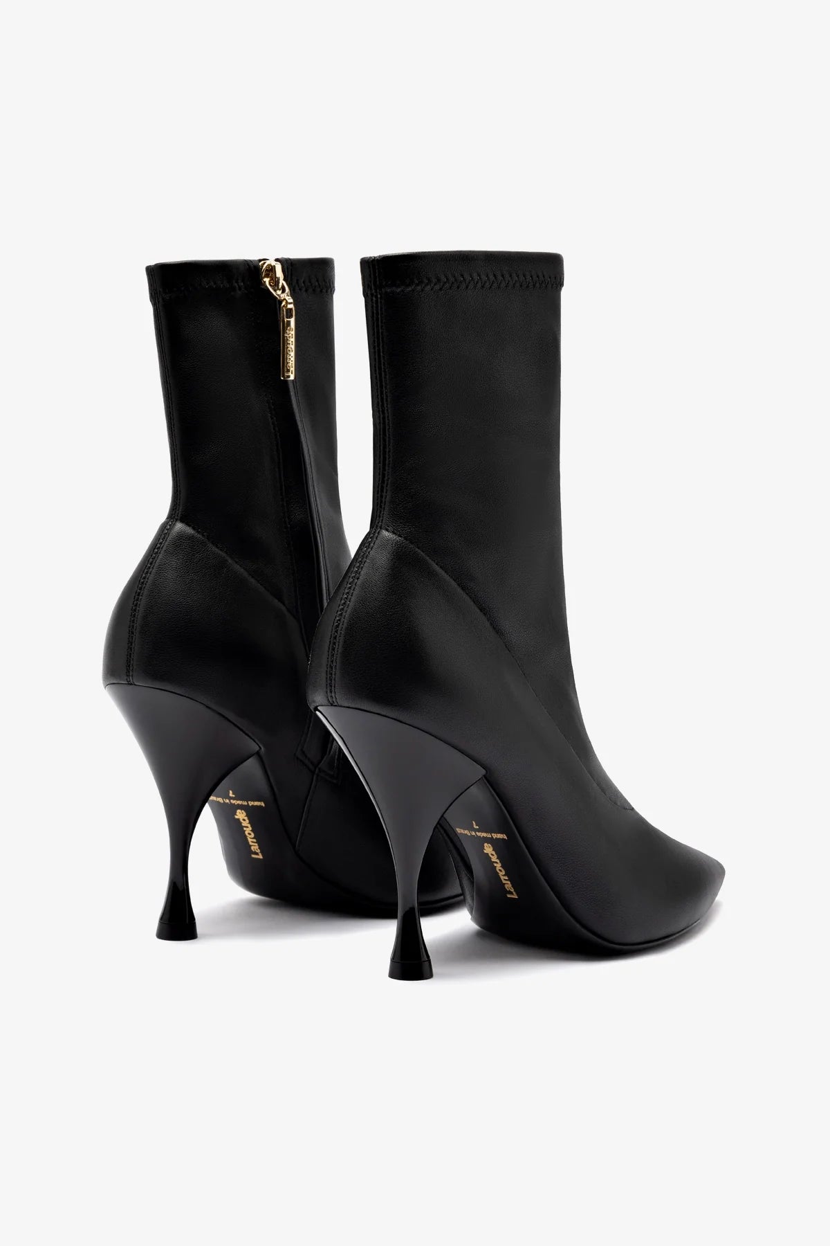 Mini Georgia Boot In Black Stretch Leather - Image 3