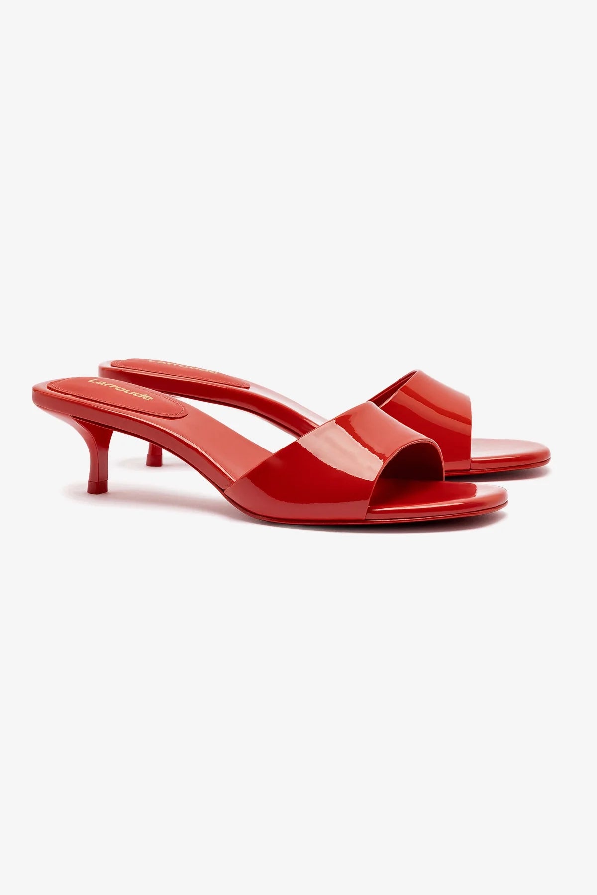 Greta Mule In Scarlet Patent Leather - Image 2