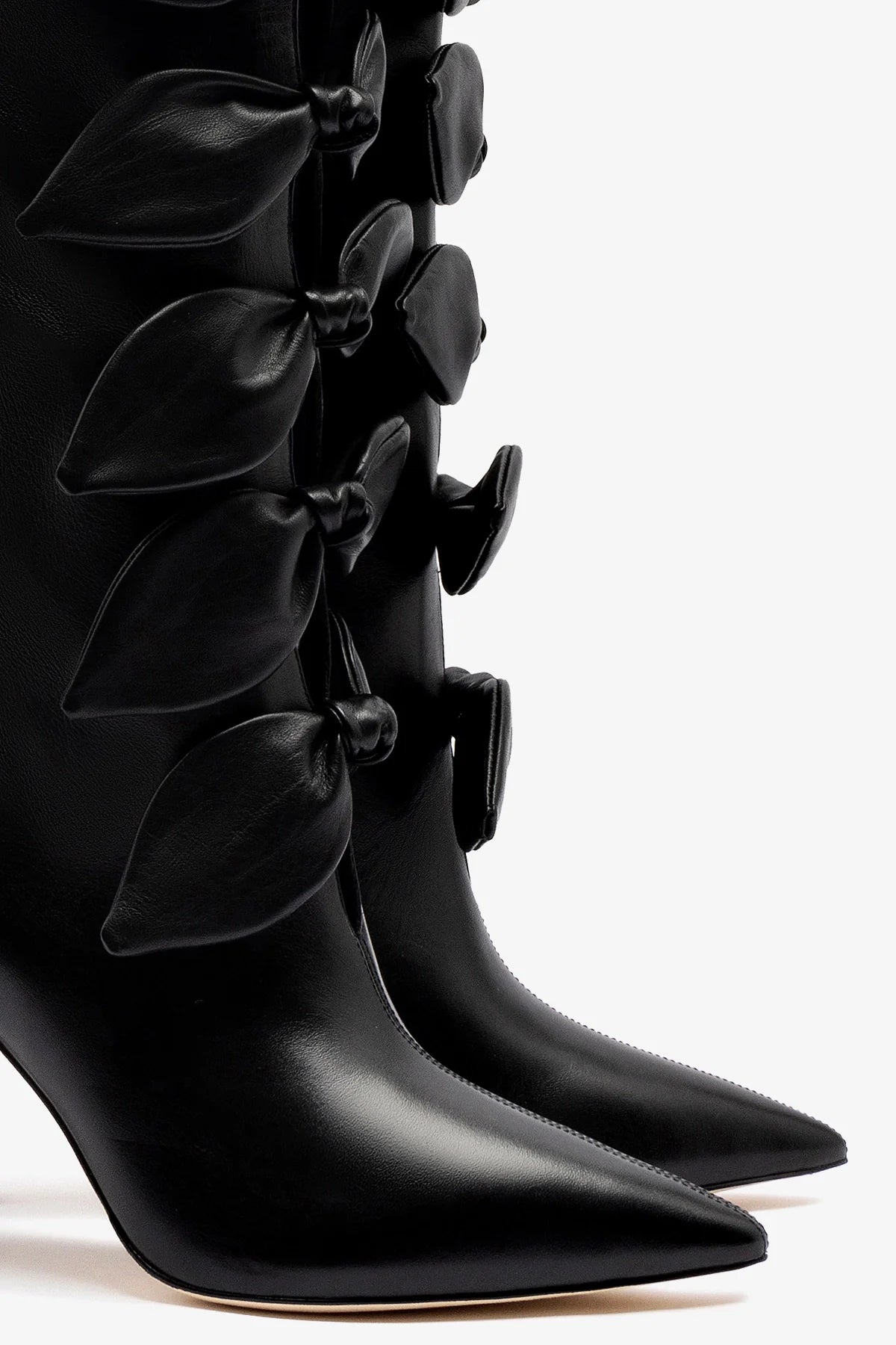 Larroudé for Jonathan Cohen: Tie Boot In Black Leather - Image 4