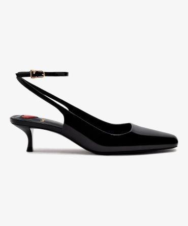 Amal Pump In Black Patent Leather
