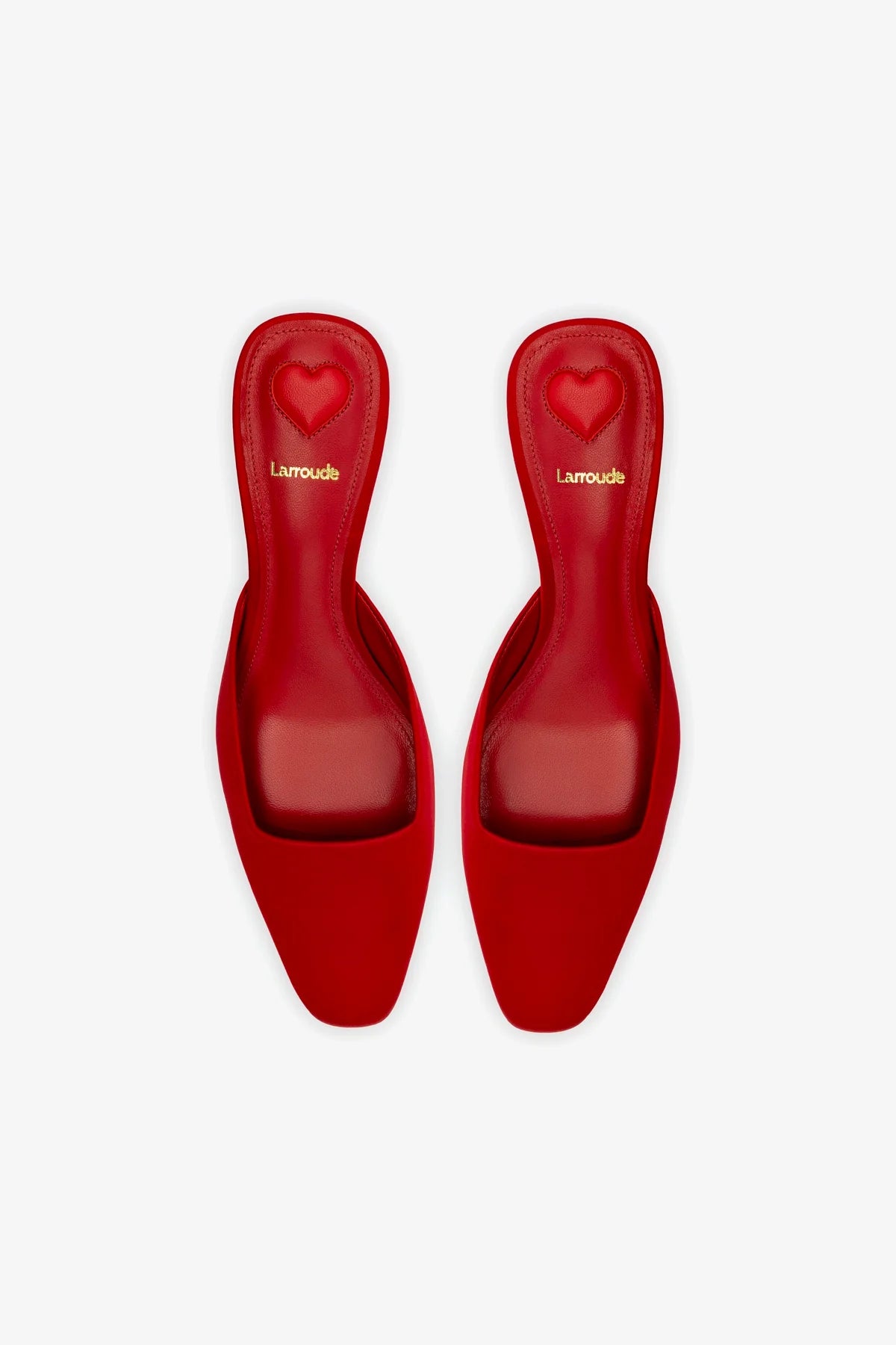 Amal Mule In Cherry Satin - Image 3