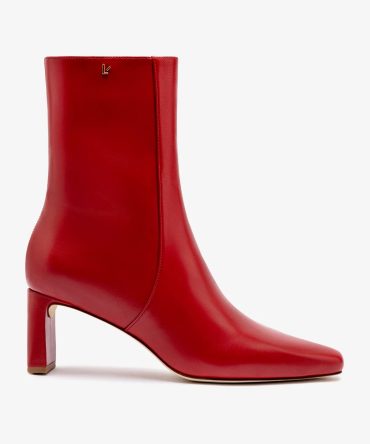 Alexis Bootie In Blood Red Leather
