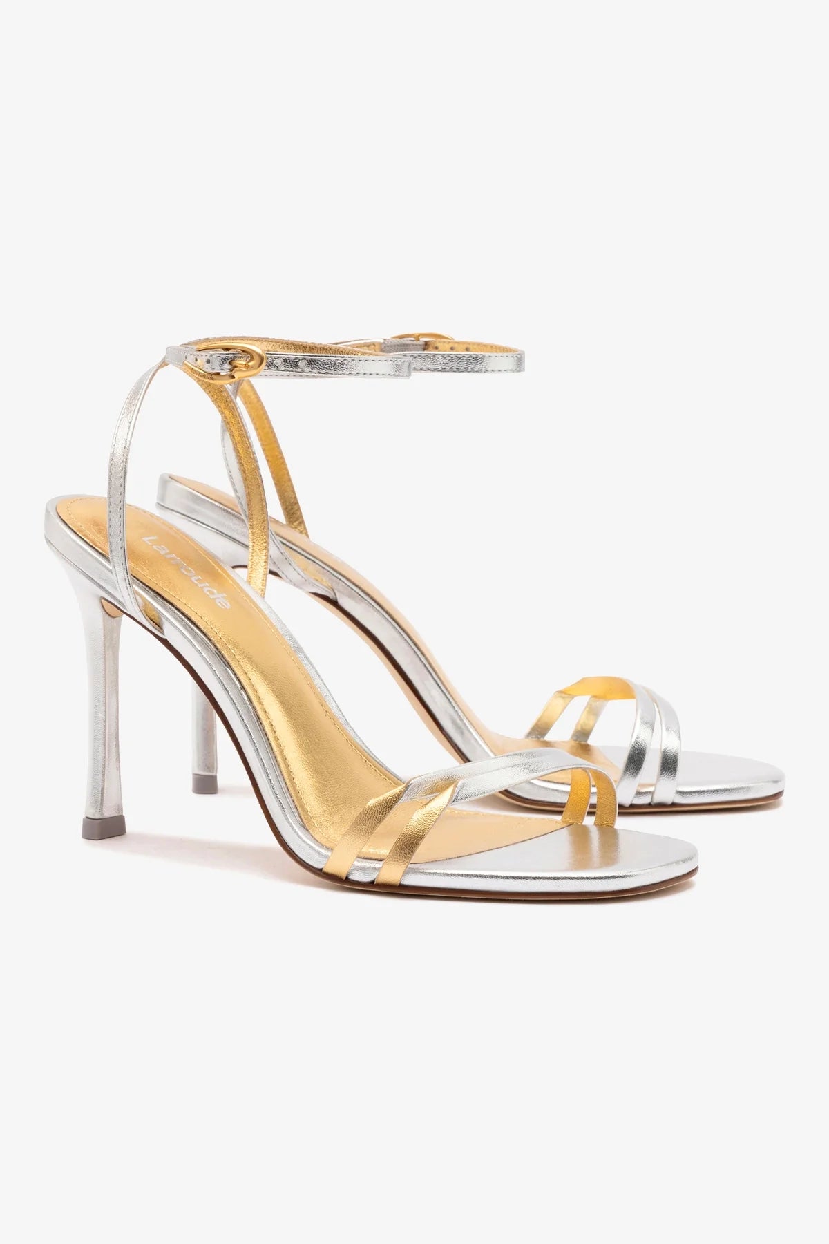 Vesper Sandal In Silver Metallic Leather - Image 2