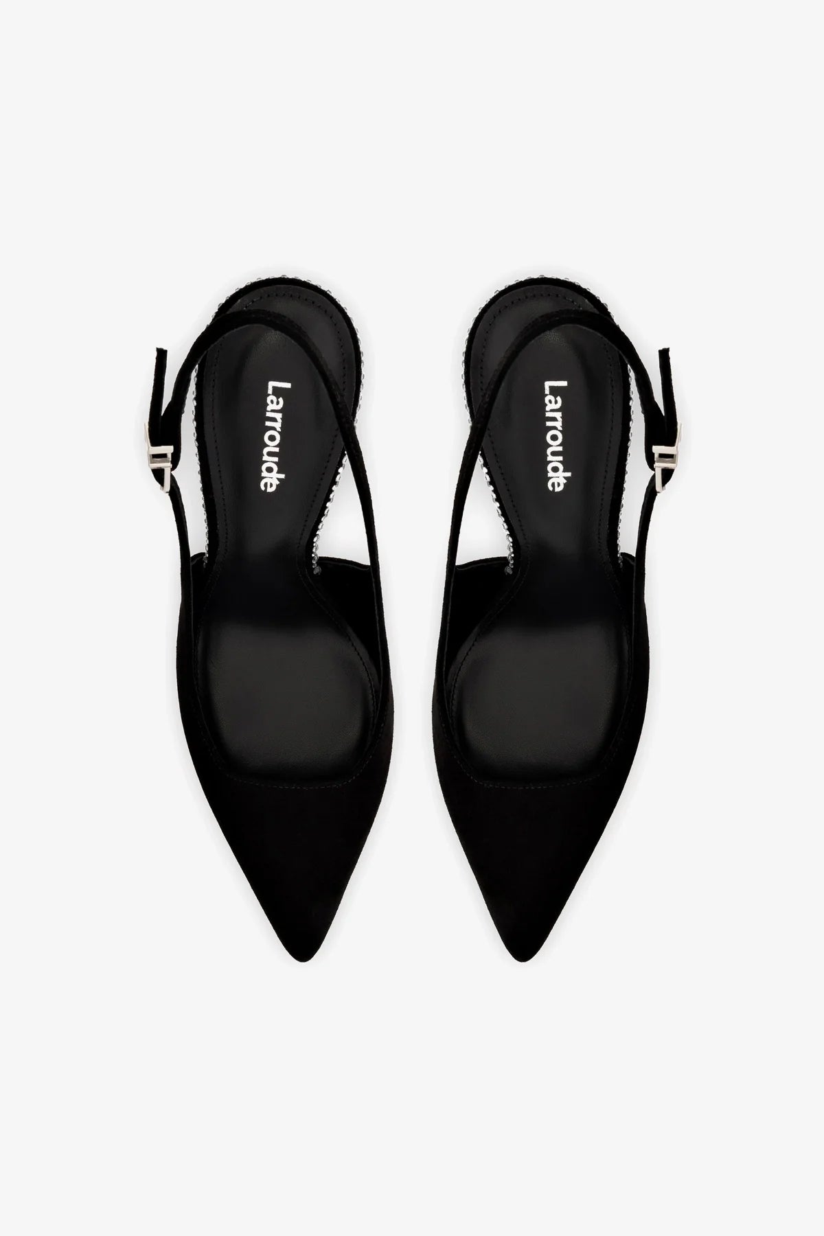 Kaitlan Crystal Pump In Black Suede - Image 3