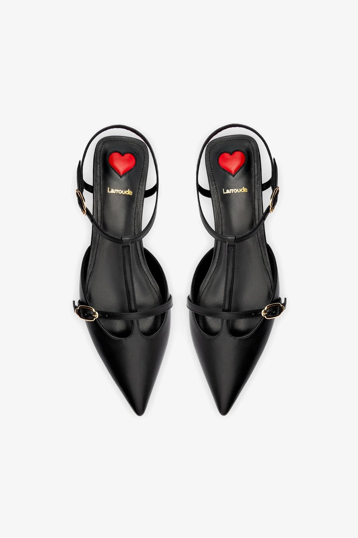 Grace Flat In Black Leather - Image 3