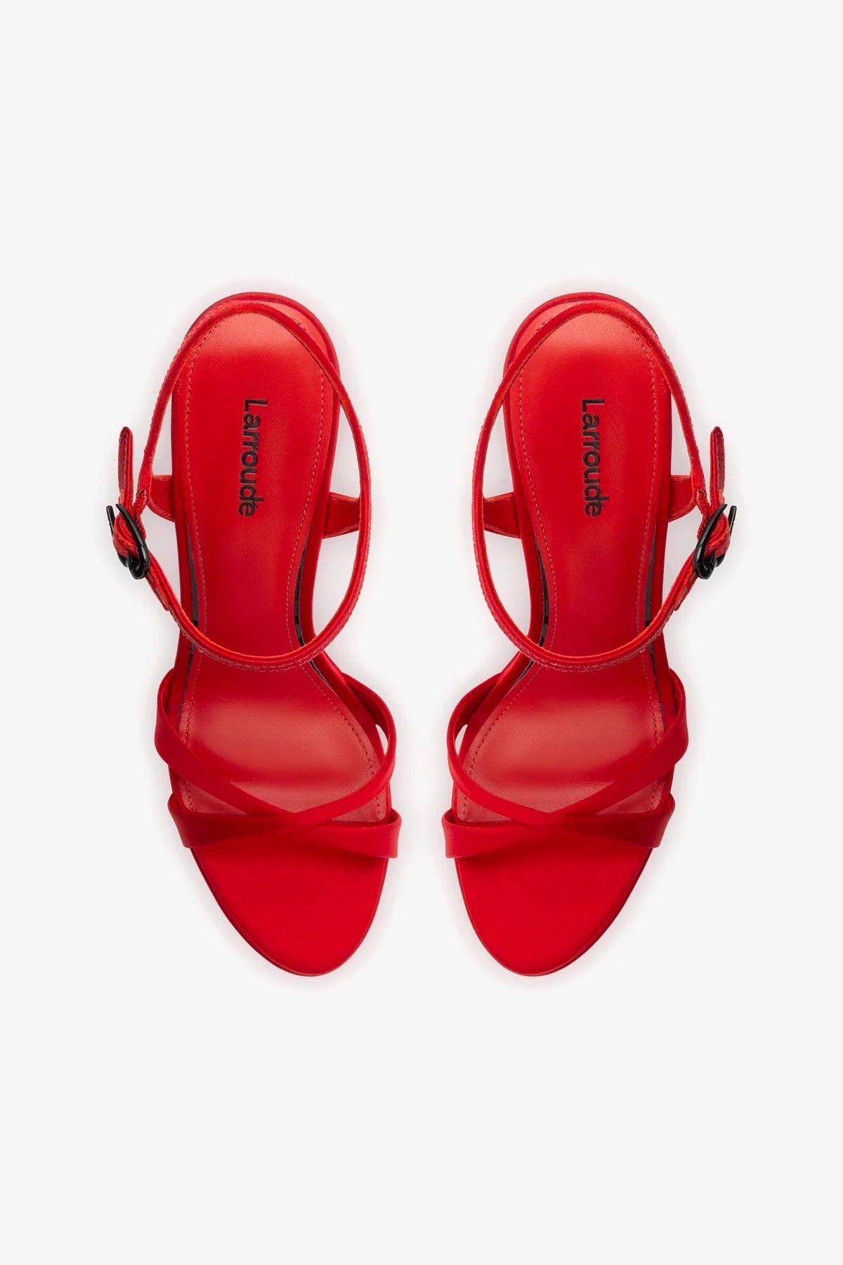 Angelina Sandal In Cherry Satin - Image 3