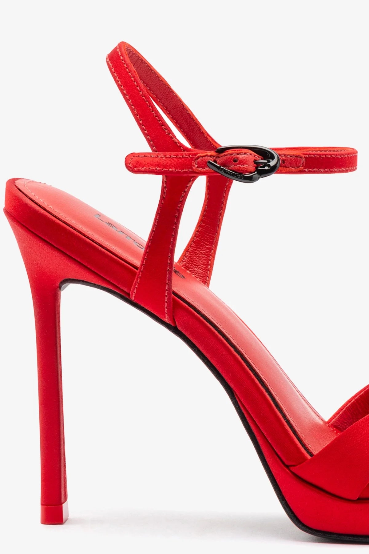 Angelina Sandal In Cherry Satin - Image 4