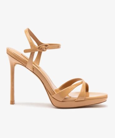 Angelina Sandal In Tan Patent Leather