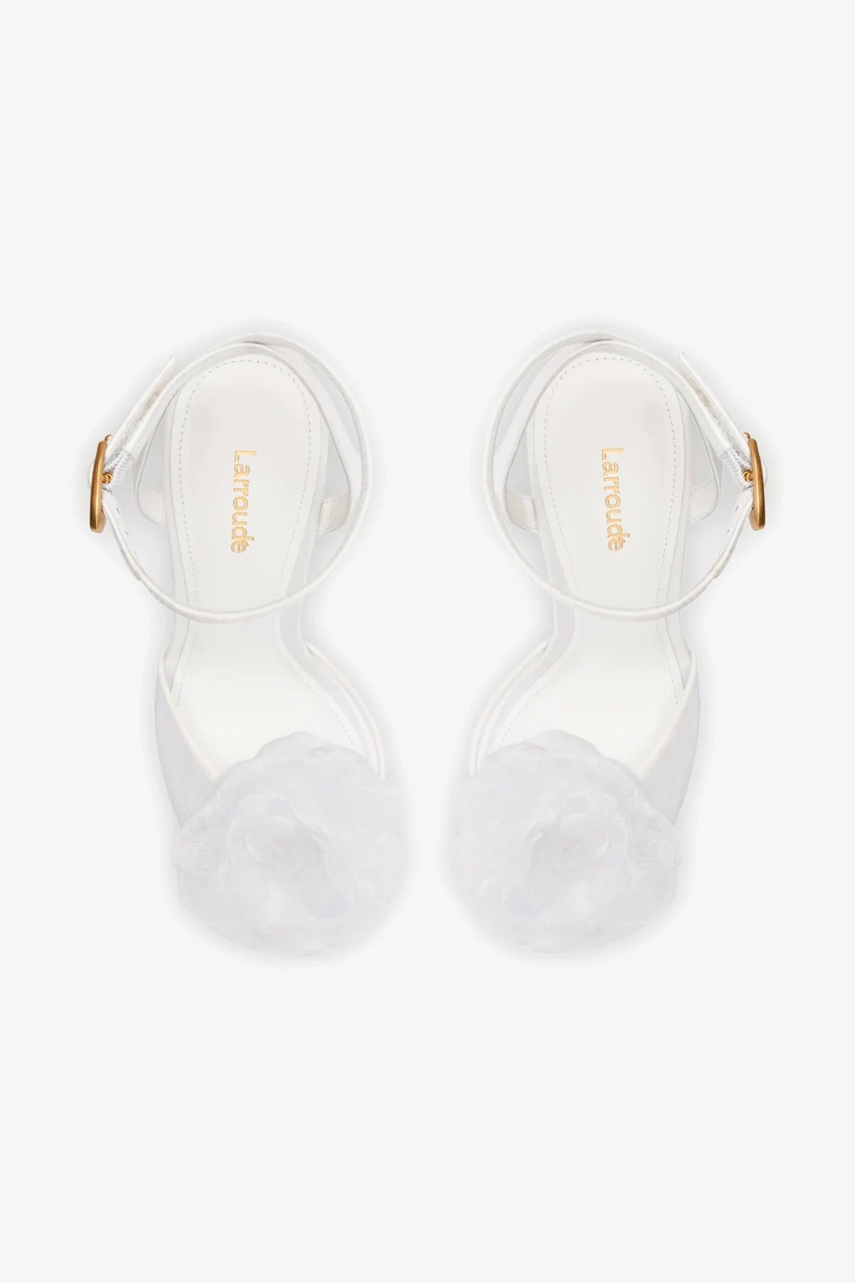 Salma Platform Sandal In White Satin - Image 3