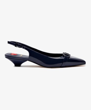 Franca Pump In Navy Patent Leather