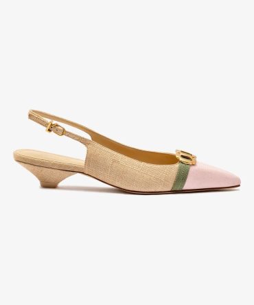 Franca Pump In Beige Raffia